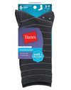 Hanes ComfortBlend Women`s Crew Socks 6-Pack
