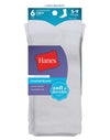 Hanes ComfortBlend Women`s Crew Socks 6-Pack