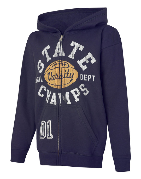 Hanes Boys` EcoSmart Graphic Full-Zip Hoodie Sweatshirt