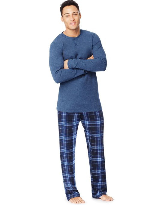 Hanes X-Temp Men`s Microfleece Sleep Set
