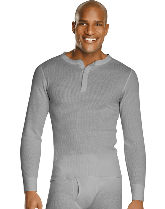 Hanes X-Temp Men`s Thermal Henley