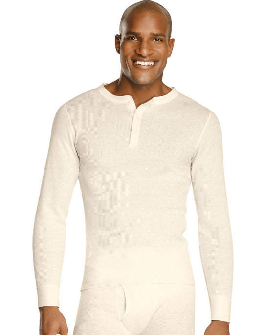Hanes X-Temp Men`s Thermal Henley