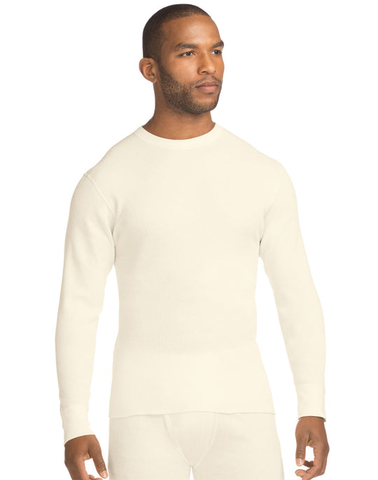 Hanes Mens Beefy™ Organic Cotton Thermal Crew
