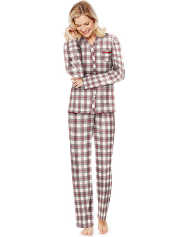 Hanes Womens Ultimate Mandarin Collar Sleep Set