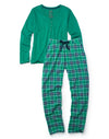 Hanes Womens Ultimate Henley Flannel Sleep Set