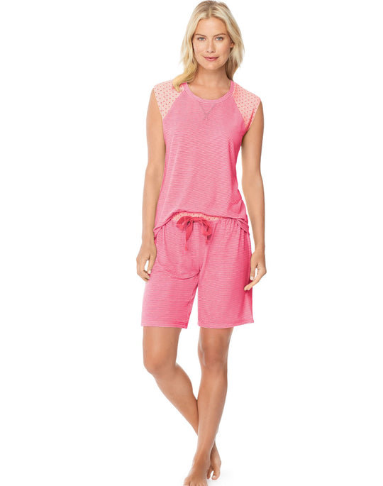 Hanes Womens Ultimate Raglan Tank/Shorts Sleep Set