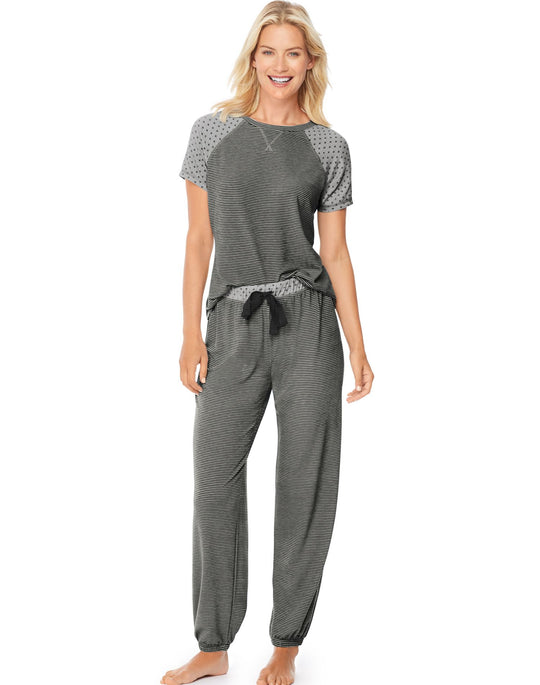 Hanes Womens Ultimate Raglan Tee Sleep Set