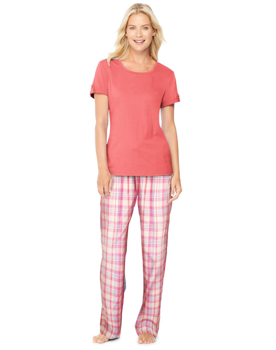 Hanes Womens Ultimate Scoopneck Tee/Pants Sleep Set