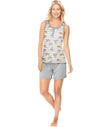 Hanes Womens Ultimate Henley Tank/Shorts Sleep Set