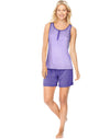 Hanes Womens Ultimate Henley Tank/Shorts Sleep Set