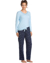 Hanes Womens Long Sleeve Tee/Pant Sleep Set