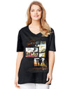 Just My Size Women`s Plus-Size Printed Short Sleeve V-Neck
