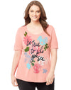 Just My Size Women`s Plus-Size Short-Sleeve Scoop-Neck Graphic T-Shirt