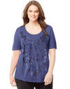 Just My Size Women`s Plus-Size Short-Sleeve Scoop-Neck Graphic T-Shirt