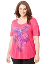 Just My Size Women`s Plus-Size Short-Sleeve Scoop-Neck Graphic T-Shirt