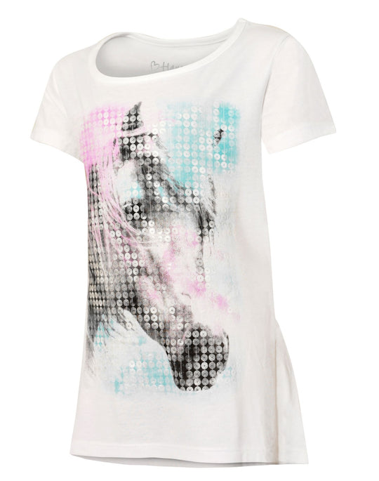 Hanes Girls` Graphic Peplum Short Sleeve T-Shirt