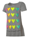Hanes Girls` Graphic Peplum Short Sleeve T-Shirt