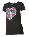 Hanes Girls` Graphic Peplum Short Sleeve T-Shirt