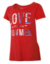 Hanes Girls Patriotic Summer Peplum Tee