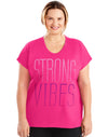 Just My Size Womens Active Dolman Sleeve Graphic Tee