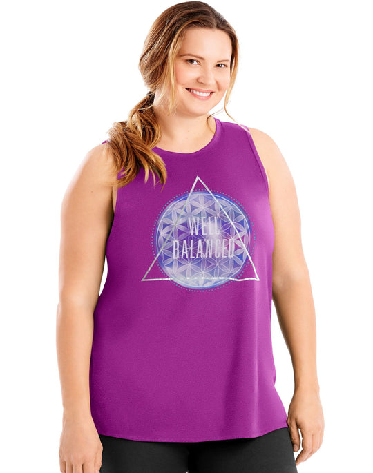 Just My Size Womens Active Graphic Muscle Tank Top