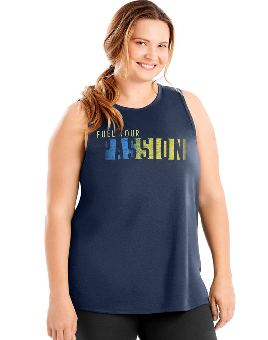 Just My Size Womens Active Graphic Muscle Tank Top