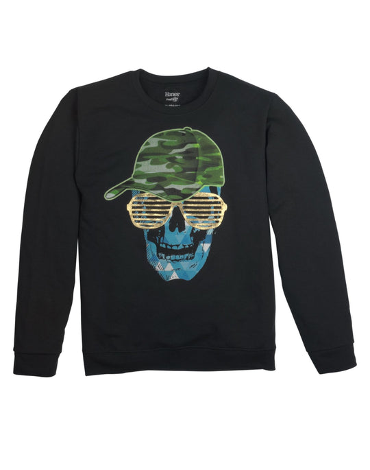 Hanes Boy`s FreshIQ Graphic Crew Sweatshirt