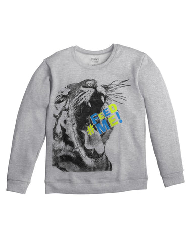 Hanes Boy`s FreshIQ Graphic Crew Sweatshirt