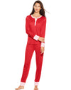 Hanes Womens Long Sleeve Waffle Henley & Jogger Pants Sleep Set