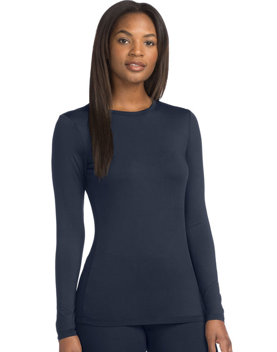 Warm & Cuddly by Cuddl Duds Womens Stretch Micro Crew