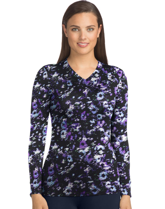 Warm & Cuddly by Cuddl Duds Womens Stretch Micro V-Neck