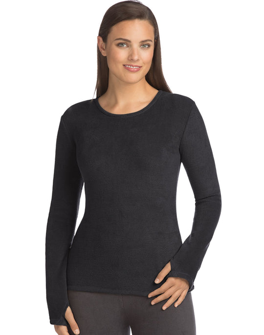 Warm & Cuddly by Cuddl Duds Womens Fleece Crew