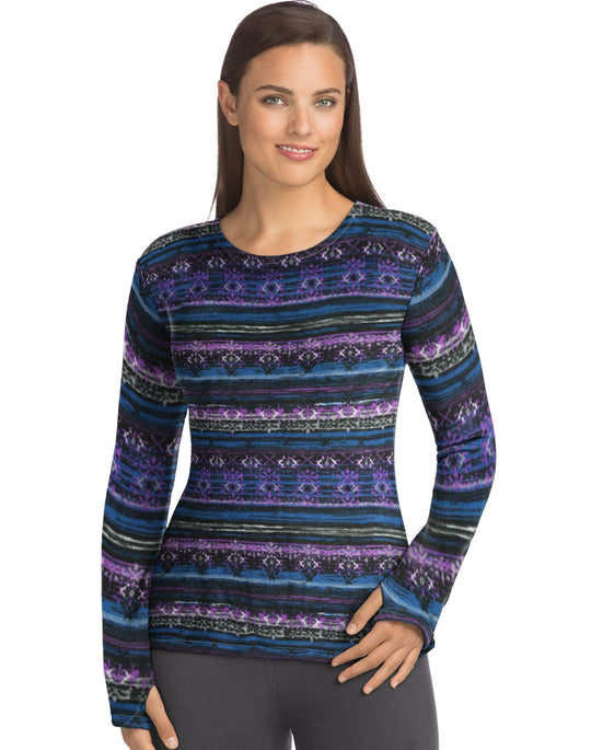 Warm & Cuddly by Cuddl Duds Womens Fleece Crew