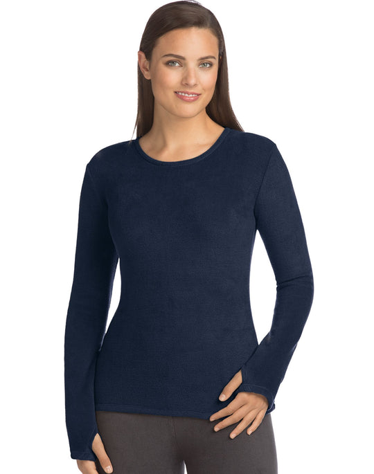 Warm & Cuddly by Cuddl Duds Womens Fleece Crew