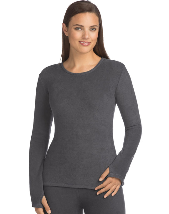 Warm & Cuddly by Cuddl Duds Womens Fleece Crew