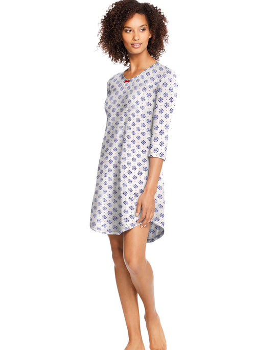 Hanes Womens Plus Knit V-Neck Sleepshirt