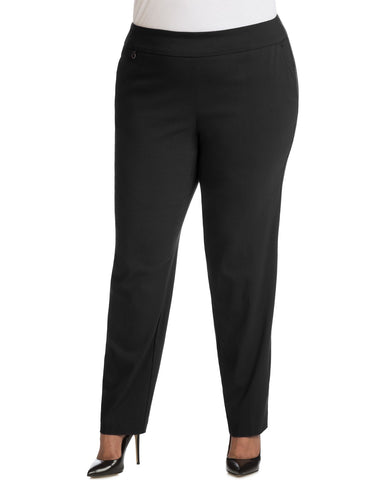 Just My Size Womens Super Stretch Tummy Control Pull-On Slim Pants, Average Length