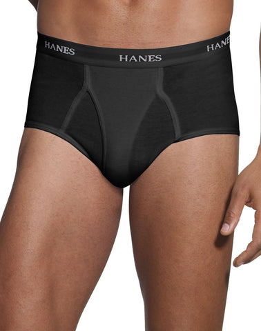 Hanes Mens FreshIQ ComfortBlend 4-Pack Black/Grey Assorted Briefs