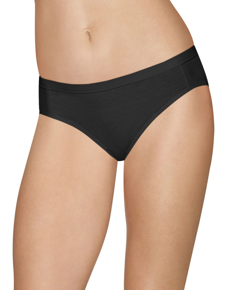 Hanes Ultimate Womens Cotton Stretch Cool Comfort Bikini 4-Pack