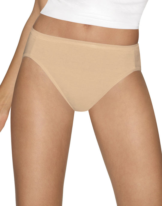 Hanes Womens Ultimate Comfort Cotton 5-Pack Hi-Cut Panties