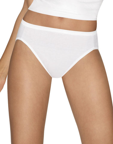 Hanes Womens Ultimate Comfort Cotton 5-Pack Hi-Cut Panties
