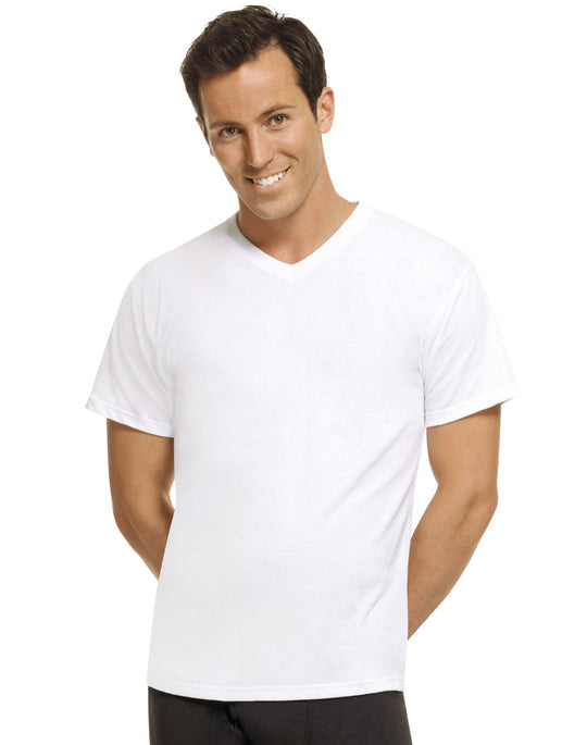 Hanes Perfect T Men`s 3-Pack ComfortBlend V-Neck Undershirt