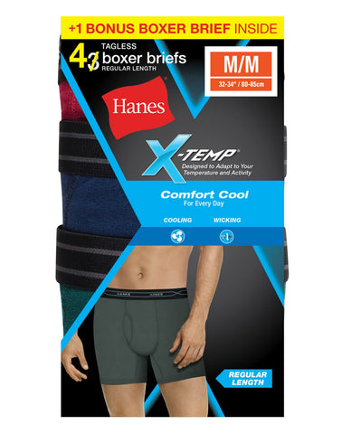 Hanes Comfort Cool Men`s X-Temp Boxer Brief 4-Pack