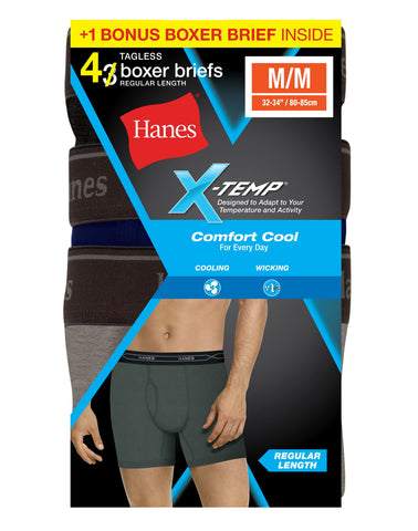 Hanes Comfort Cool Men`s 4-Pack X-Temp Boxer Brief