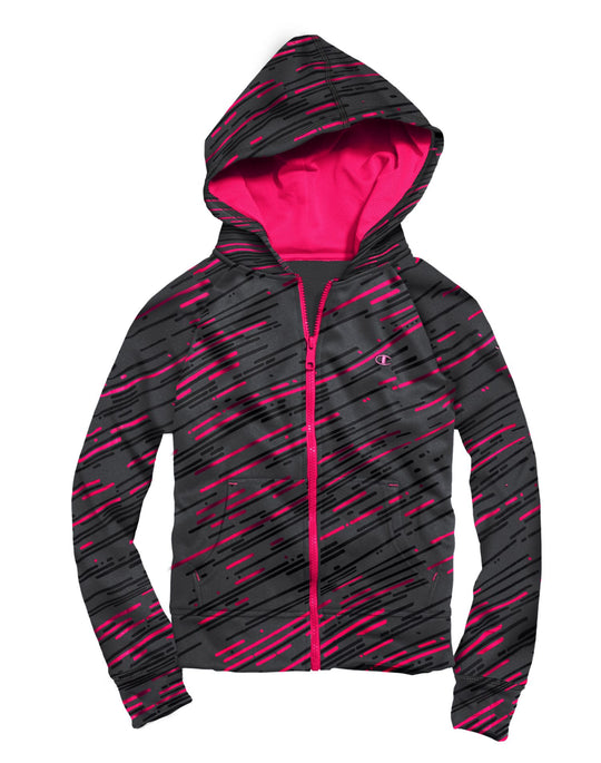 Champion Girls` Performance Print Zip Hoodie