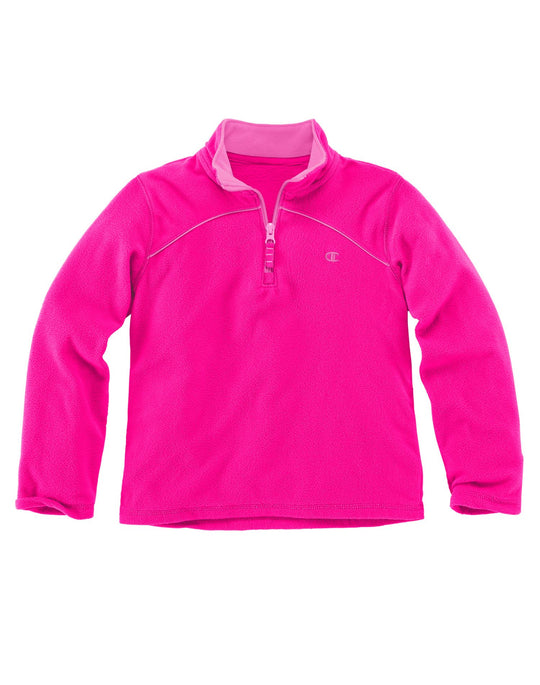 Champion Girls` 1/4 Zip Micro Fleece Hoodie