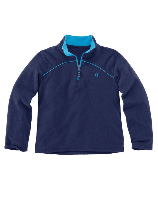 Champion Girls` 1/4 Zip Micro Fleece Hoodie