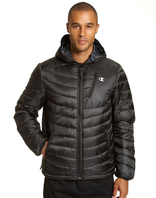 Champion Mens Packable Performance Jacket With Reactive Fill