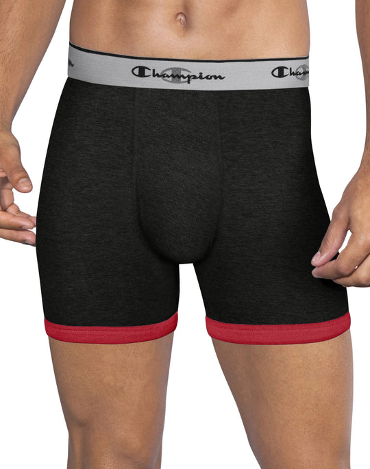 Champion Men`s Performance Stretch Regular Boxer Brief 2-Pack