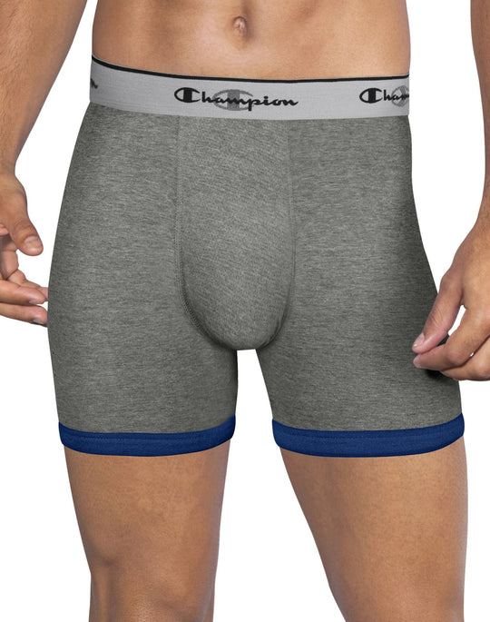 Champion Men`s Performance Stretch Regular Boxer Brief 2-Pack